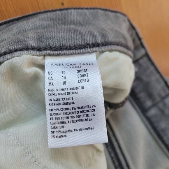NWT American Eagle hi rise jegging grey distressed short next level stretch - Picture 12 of 14